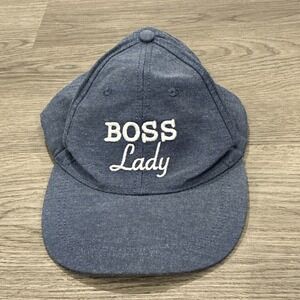 Boss Lady Snapback Hat Blue OSFM Adjustable Embroidered Vented Holes 6 Panel